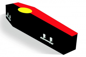 aboriginal coffin cardboard photo