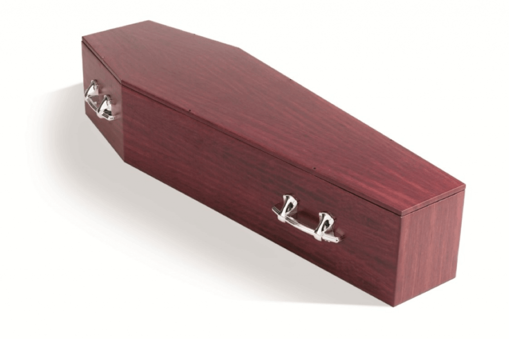 photo of cardboard coffin made in australia