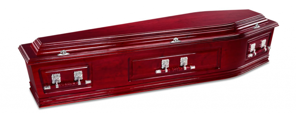 Stylish rosewood coffin photo
