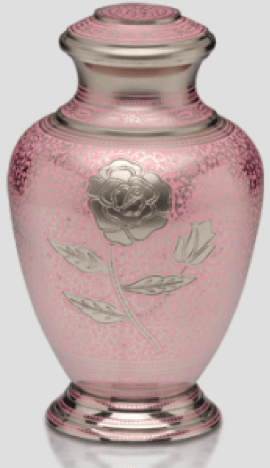 cremation urn pink colour